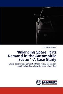 portada "balancing spare parts demand in the automobile sector" -a case study (en Inglés)