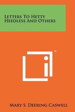 portada letters to hetty heedless and others (en Inglés)