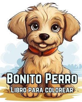 portada Libro para Colorear de Bonito Perro: 50 Adorables Dibujos Animados de Perros y Cachorros para Colorear para Niños