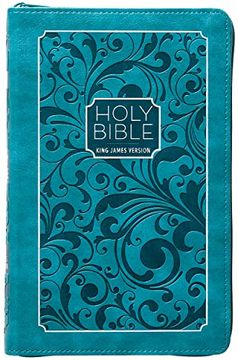 portada Holy Bible: King James Version, Turquoise, zip (en Inglés)