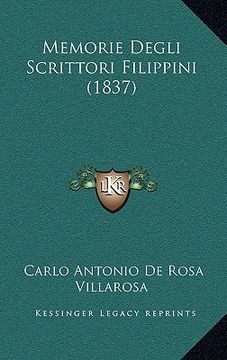 portada Memorie Degli Scrittori Filippini (1837) (in Italian)