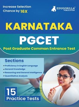 portada Karnataka PGCET (Post Graduate Common Entrance Test) Book 2023 (English Edition) - 15 Practice Tests (1500 Solved MCQs) with Free Access to Online Tes