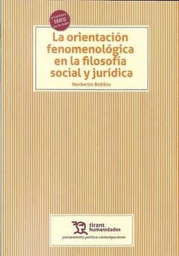 portada La Orientacion Fenomenologica en la Filosofia Social y Juridica