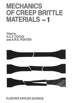 portada Mechanics of Creep Brittle Materials 1 (en Inglés)