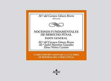 portada Nociones Fundamentales de Derecho Penal: Parte General (Derecho - Biblioteca Universitaria de Editorial Tecnos)