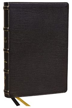 portada Kjv, Center-Column Reference Bible With Apocrypha Genuine Leather, Black, 73,000 Cross-References, red Letter, Comfort Print: King James Version 