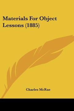 portada materials for object lessons (1885) (in English)