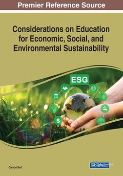 portada Considerations on Education for Economic, Social, and Environmental Sustainability (en Inglés)