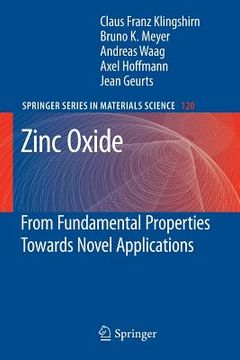 portada zinc oxide: from fundamental properties towards novel applications (en Inglés)