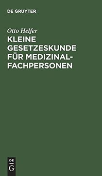 portada Kleine Gesetzeskunde für Medizinalfachpersonen (in German)
