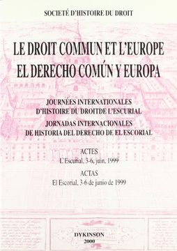 portada Derecho comun y Europa: jornadas internacionales de historia del derecho de el escorial, 3-6 junio