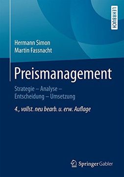 portada Preismanagement: Strategie - Analyse - Entscheidung - Umsetzung (en Alemán)