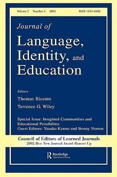 portada journal of language, identity, and education, volume 2: imagined communities and educational possibilities, number 4 (en Inglés)