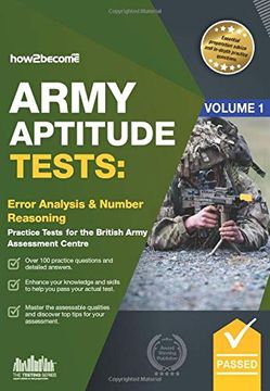 portada Army Aptitude Tests: Error Analysis & Number Reasoning Practice Tests for the British Army Assessment Centre (Testing Series) (en Inglés)