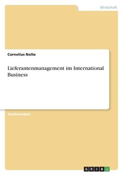 portada Lieferantenmanagement im International Business (en Alemán)