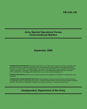 portada Army Special Operations Forces Unconventional Warfare: FM 3-05.130 (en Inglés)