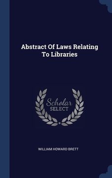 portada Abstract Of Laws Relating To Libraries (in English)