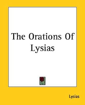 portada the orations of lysias (in English)