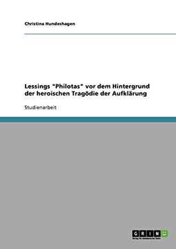 portada Lessings "Philotas" vor dem Hintergrund der heroischen Tragödie der Aufklärung (German Edition)