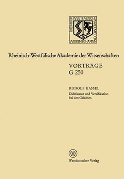 portada Dichtkunst und Versifikation bei den Griechen: 249. Sitzung am 14. Mai 1980 in Düsseldorf (en Alemán)