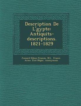 portada Description De L'�gypte: Antiquit�s-descriptions. 1821-1829 (en Francés)