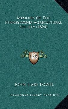 portada memoirs of the pennsylvania agricultural society (1824) (in English)