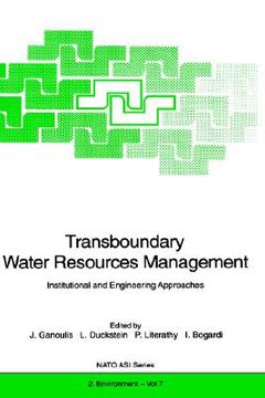 portada transboundary water resources management:: institutional and engineering approaches