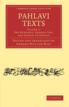 portada Pahlavi Texts - Volume 1 (Cambridge Library Collection - Religion) 