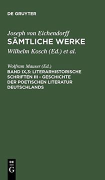 portada Literarhistorische Schriften iii - Geschichte der Poetischen Literatur Deutschlands (in German)