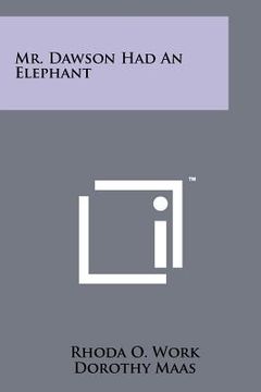 portada mr. dawson had an elephant (en Inglés)