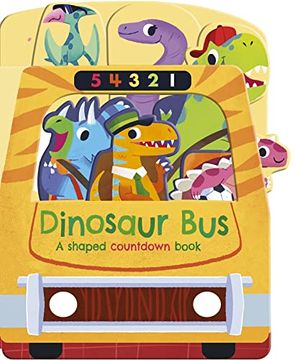 portada Dinosaur Bus: A Shaped Countdown Book (en Inglés)