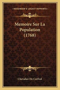 portada Memoire Sur La Population (1768) (en Francés)