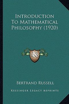 portada introduction to mathematical philosophy (1920) (in English)