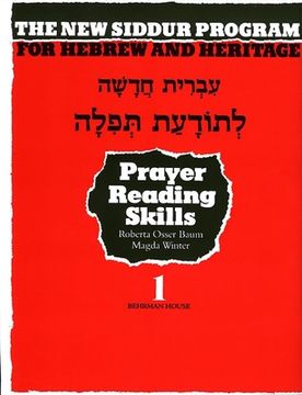 portada The New Siddur Program: Book 1 - Prayer Reading Skills Workbook (en Inglés)