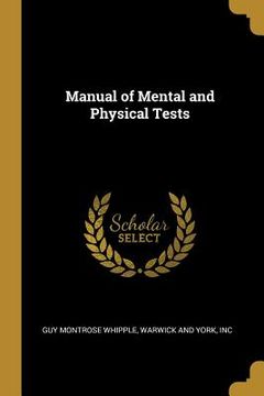 portada Manual of Mental and Physical Tests
