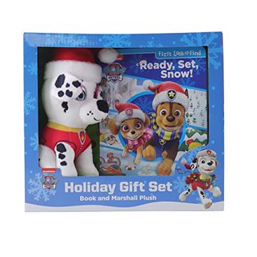 portada Nickelodeon paw Patrol: Ready, Set, Snow! Holiday Gift Set: Book and Marshall Plush (Look and Find) 