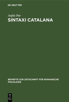 portada Sintaxi catalana (in Spanish)