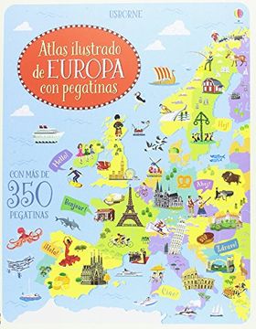 portada Atlas Ilustrado de Europa con Pegatinas 