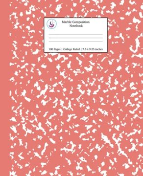 portada Marble Composition Notebook College Ruled: Coral Pink Marble Notebooks, School Supplies, Notebooks for School (en Inglés)