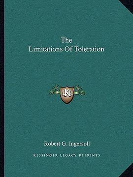 portada the limitations of toleration (en Inglés)