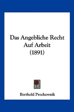 portada Das Angebliche Recht Auf Arbeit (1891) (in German)