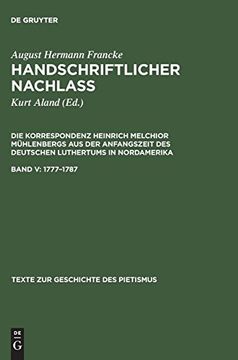 portada Handschriftlicher Nachlass, Band v, Texte zur Geschichte des Pietismus (1777-1787): 1777-1787 vol v (en Alemán)