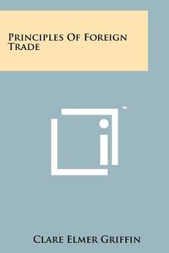 portada principles of foreign trade (en Inglés)