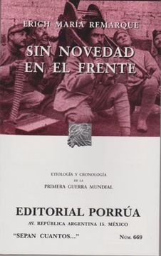 portada Sin Novedad en el Frente (in Spanish)