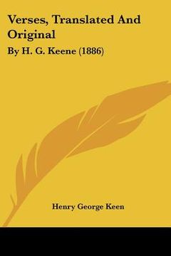 portada verses, translated and original: by h. g. keene (1886)