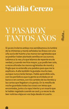 portada Y Pasaron Tantos Años (in Spanish)