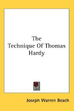 portada the technique of thomas hardy (en Inglés)
