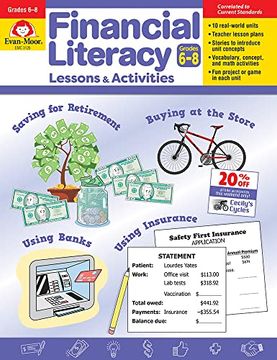portada Financial Literacy Lessons and Activities, Grade 6-8 Teacher Resource (Financial Literacy Lessons & Activities) (en Inglés)