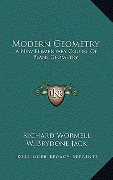 portada modern geometry: a new elementary course of plane geometry