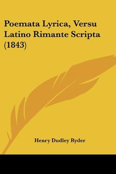 portada Poemata Lyrica, Versu Latino Rimante Scripta (1843) (en Latin)